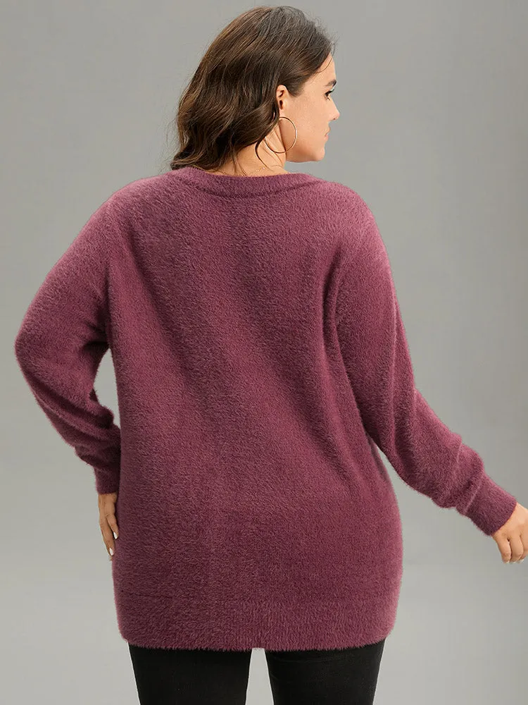 Christmas Sequin Embroidered Fluffy Pullover sold by Bloomchic product image thumbnail 2