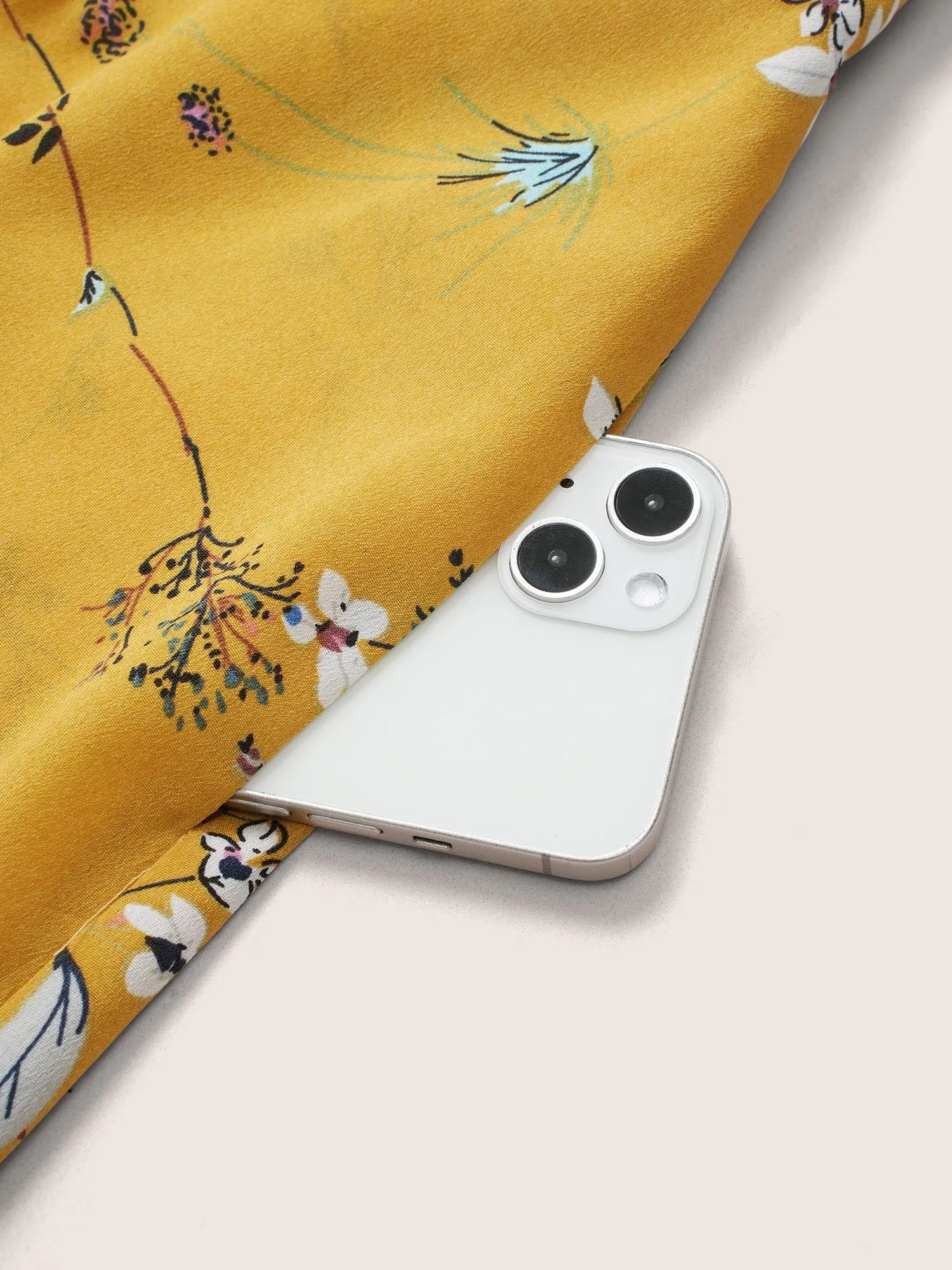 Plants Print Pocket Elastic Waist Cropped Skirt sold by Bloomchic product image thumbnail 5