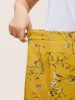 Plants Print Pocket Elastic Waist Cropped Skirt sold by Bloomchic