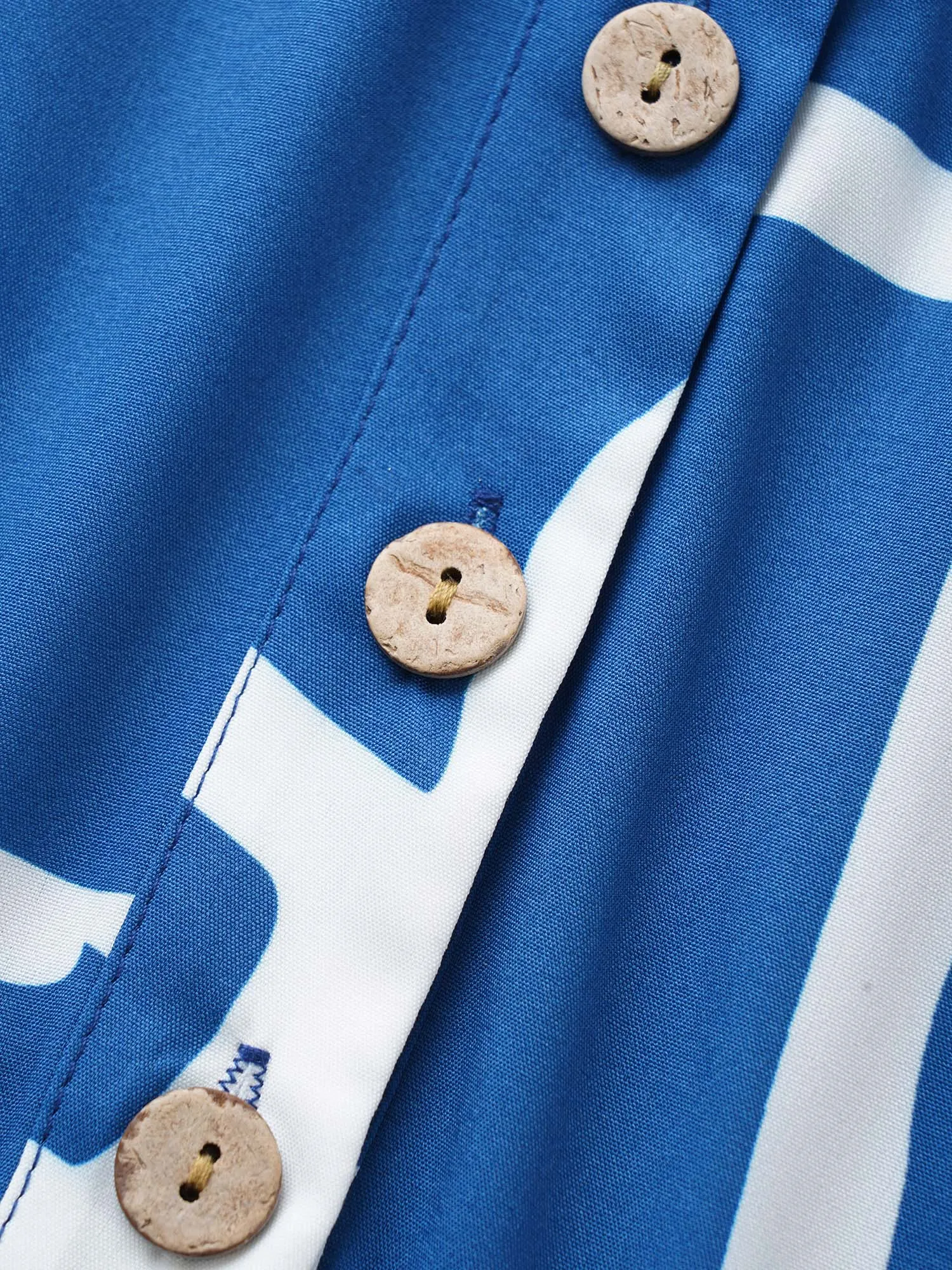 Geometric Print Notched Belted Button Up Dress sold by Bloomchic product image thumbnail 5