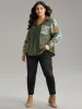 Textured Contrast Patchwork Button Through Jacket sold by Bloomchic