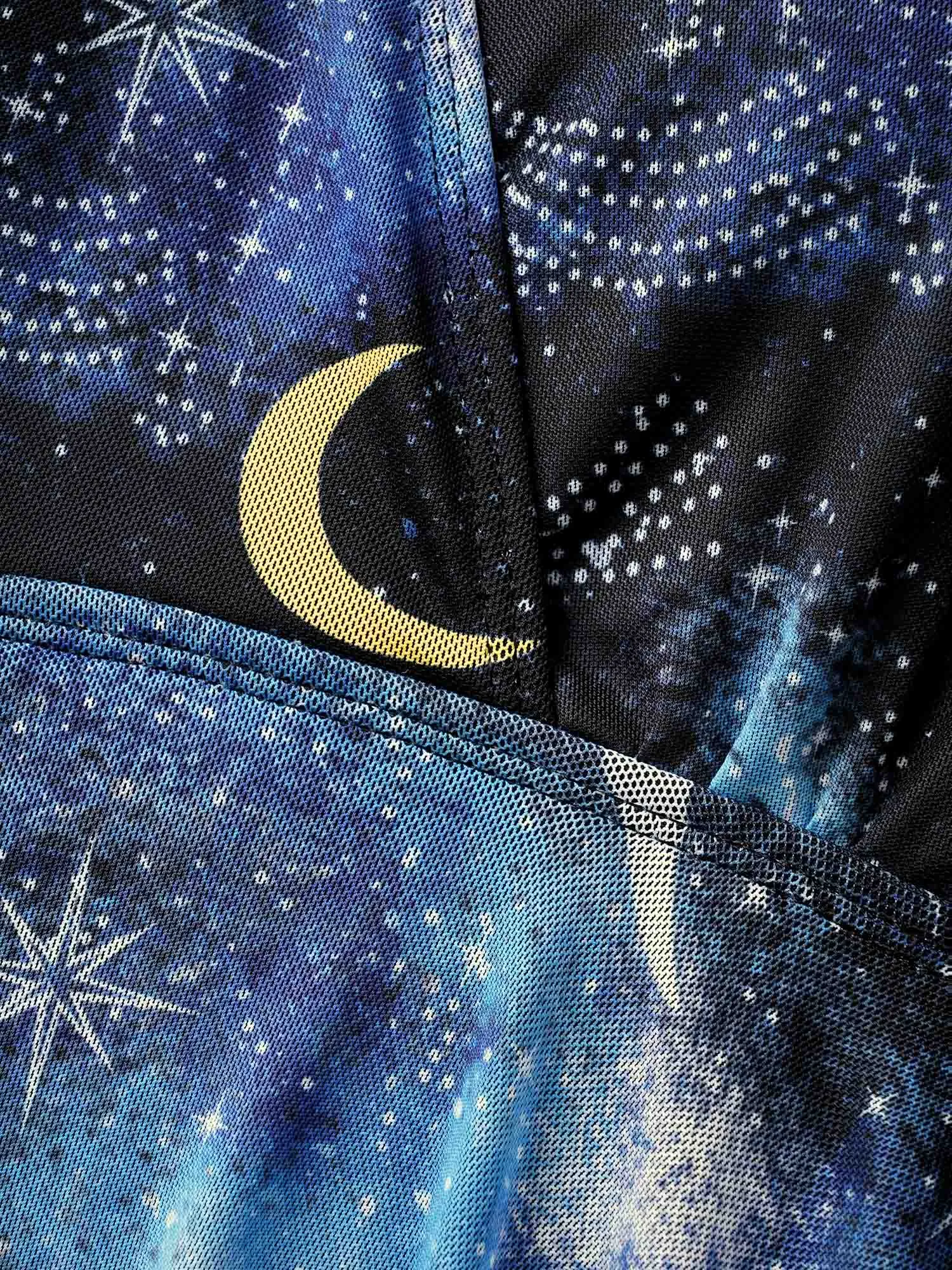 Overlap Collar Star & Moon Mesh Swim Dress sold by Bloomchic product image thumbnail 5