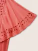 Solid Broderie Anglaise Flutter Sleeve T-shirt sold by Bloomchic