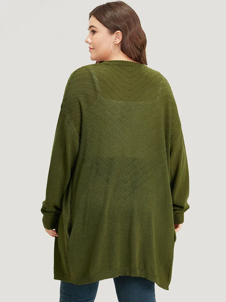 Plain Pocket Open Front Cardigan sold by Bloomchic product image thumbnail 2