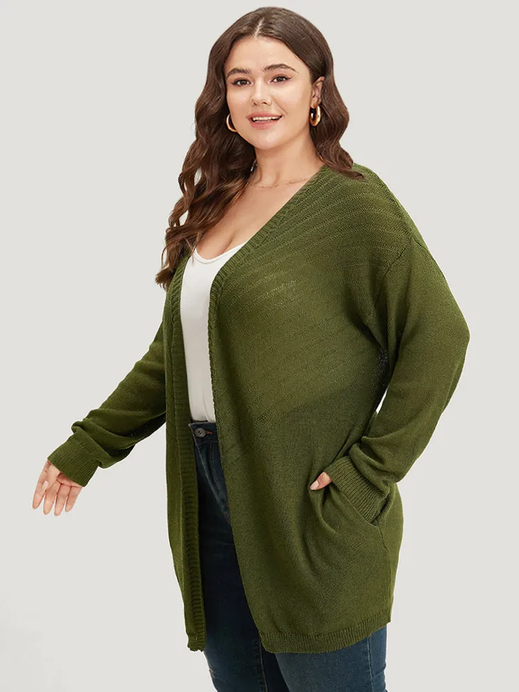 Plain Pocket Open Front Cardigan sold by Bloomchic product image thumbnail 5
