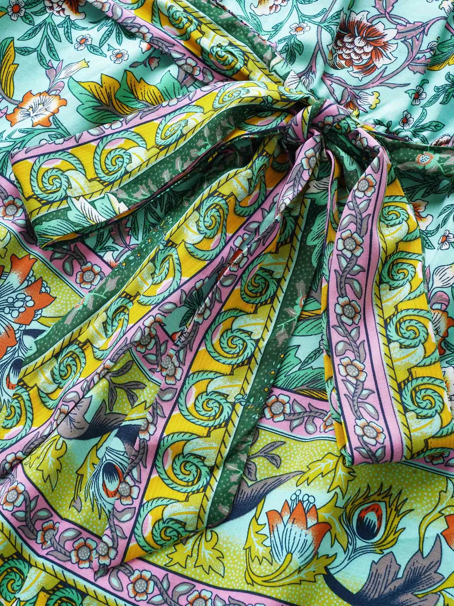 Bandana Print Wrap Belted Ties Romper sold by Bloomchic product image thumbnail 5