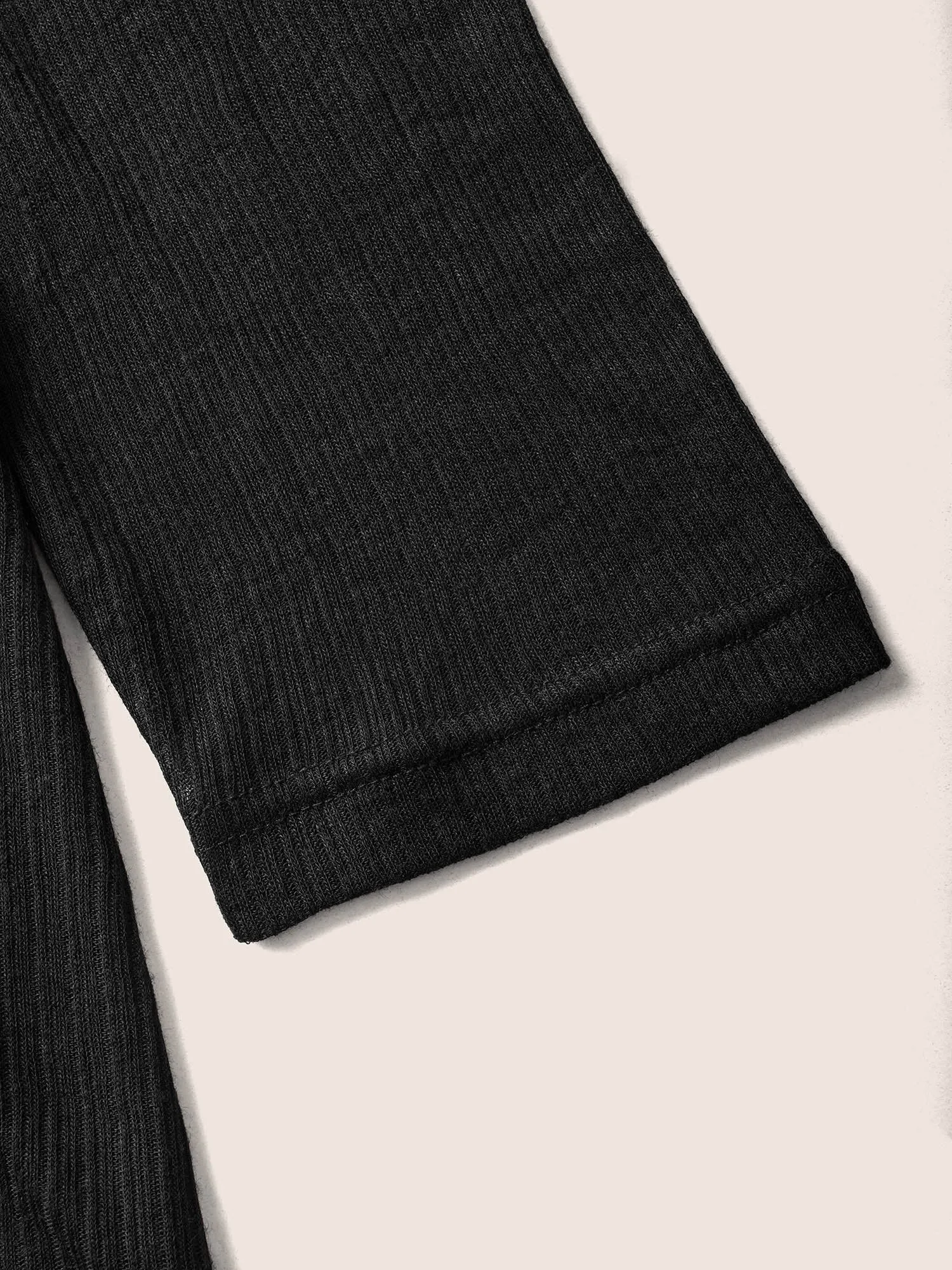 Plain Mesh Split Side Long Sleeve T-shirt sold by Bloomchic product image thumbnail 5