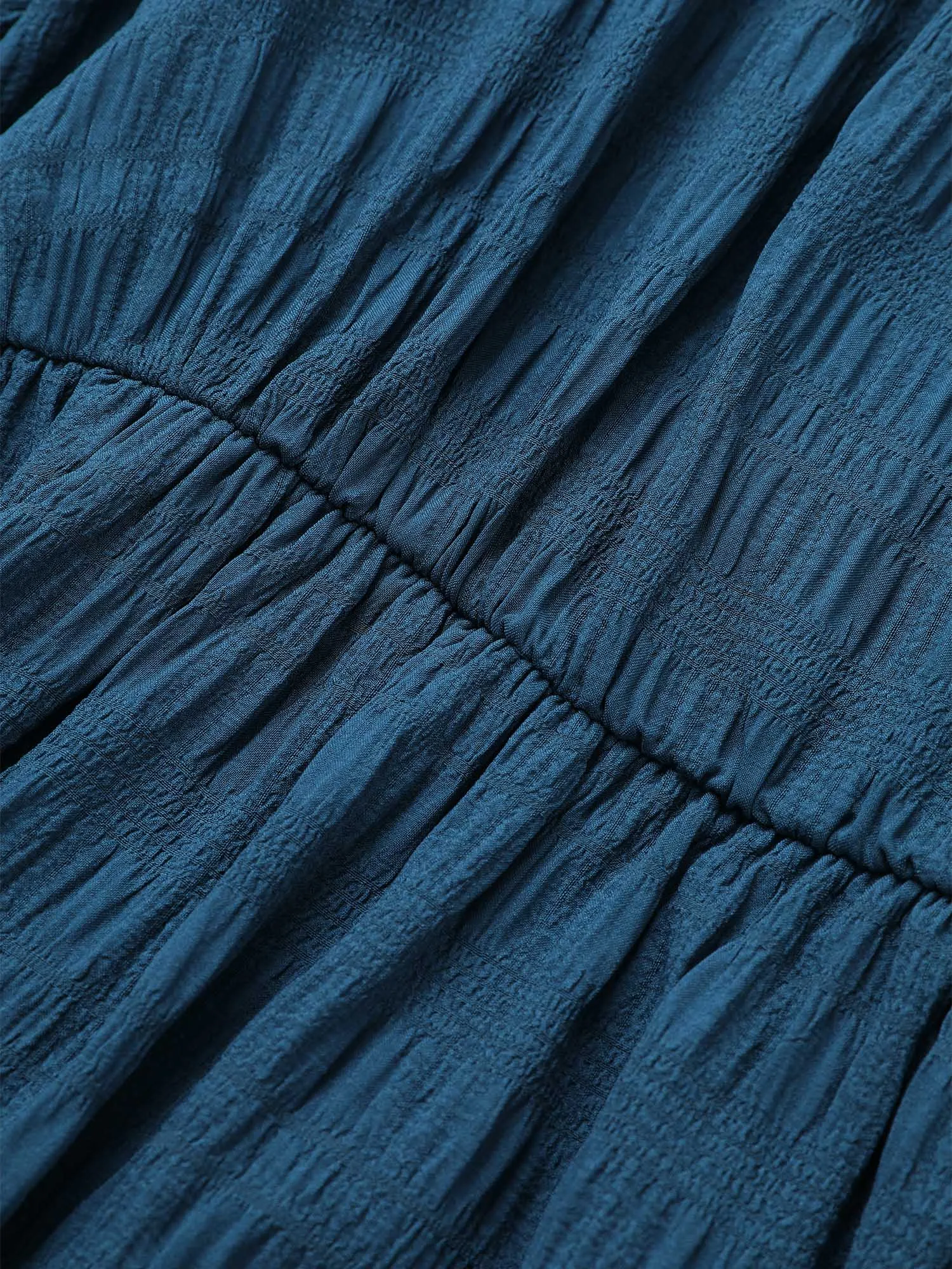 Plisse Overlap Collar Belted Pleated Detail Dress sold by Bloomchic product image thumbnail 5