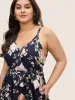 Floral Wrap Elastic Waist Belted Sleeveless Dress sold by Bloomchic
