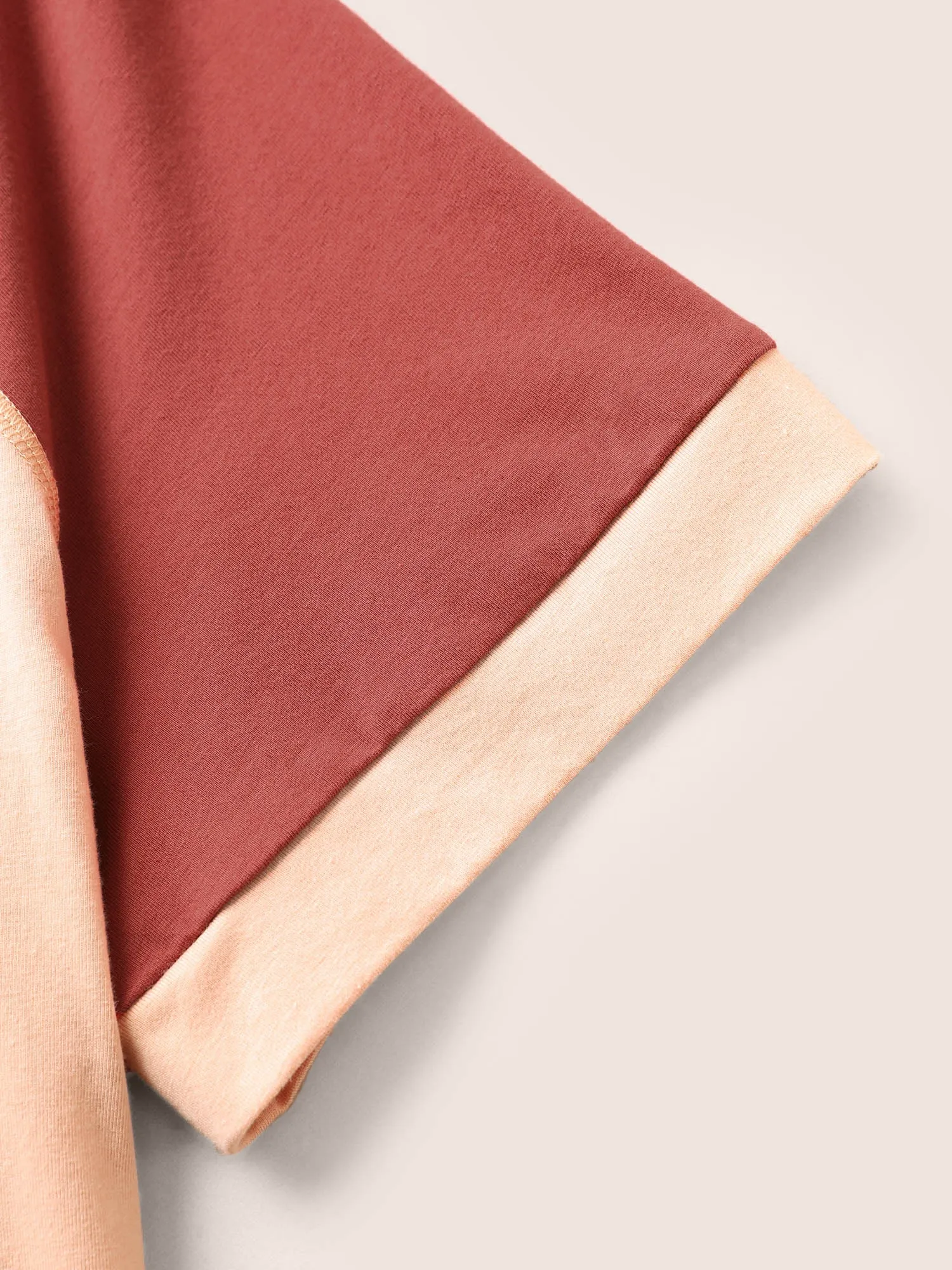 Cotton Contrast Quilted Raglan Sleeve T-shirt sold by Bloomchic product image thumbnail 5