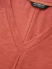 Solid V Neck Split Hem T-shirt sold by Bloomchic