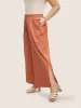 Solid Texture Slit Hem Drawstring Pants sold by Bloomchic