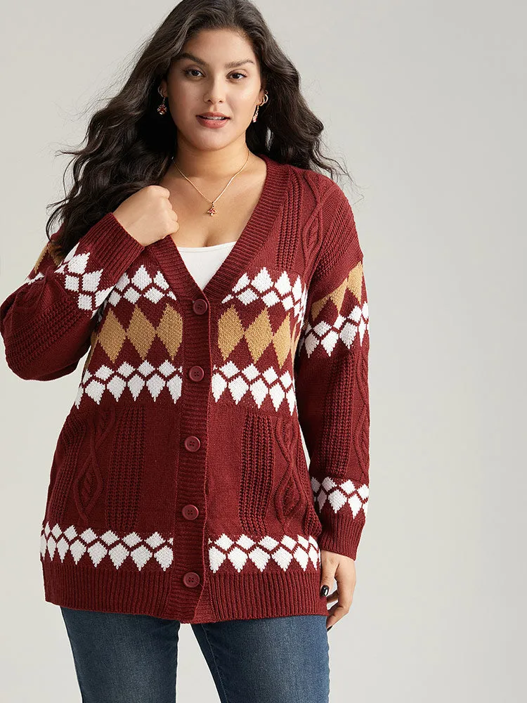 Bandana Print Plisse Button Through Cardigan sold by Bloomchic product image thumbnail 4