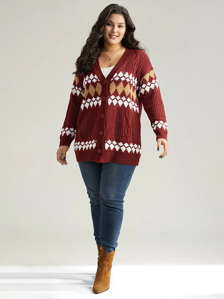 Bandana Print Plisse Button Through Cardigan sold by Bloomchic product image thumbnail 5