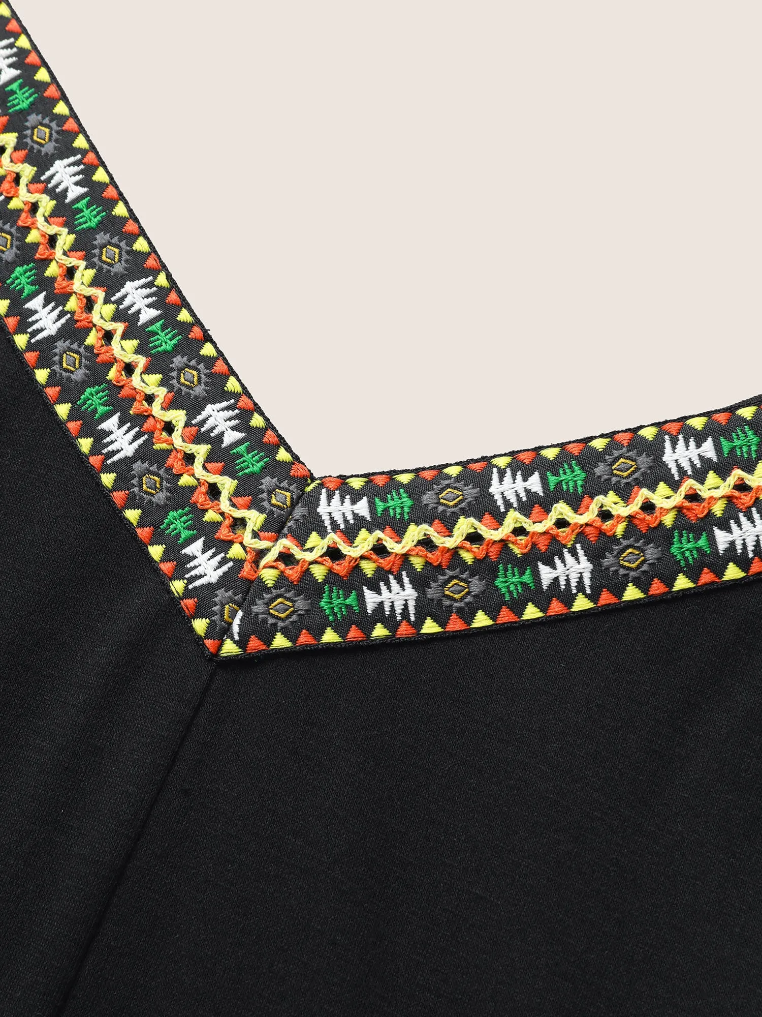 V Neck Woven Ribbon Pocket Jumpsuit sold by Bloomchic product image thumbnail 5