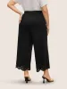 Medium stretch Laser Cut Elastic Waist Pants sold by Bloomchic