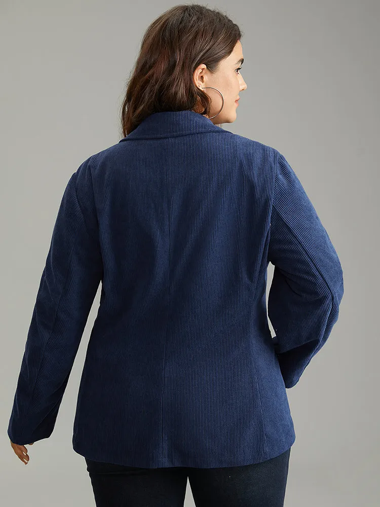 Solid Corduroy Suit Collar Button Up Blazer sold by Bloomchic product image thumbnail 3