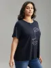 Art & Design Embroidered Crew Neck T-shirt sold by Bloomchic