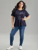 Art & Design Embroidered Crew Neck T-shirt sold by Bloomchic