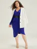 Solid Wrap Hem Gathered Dress sold by Bloomchic