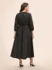 Ditsy Floral Heart Neckline Lantern Sleeve Dress sold by Bloomchic