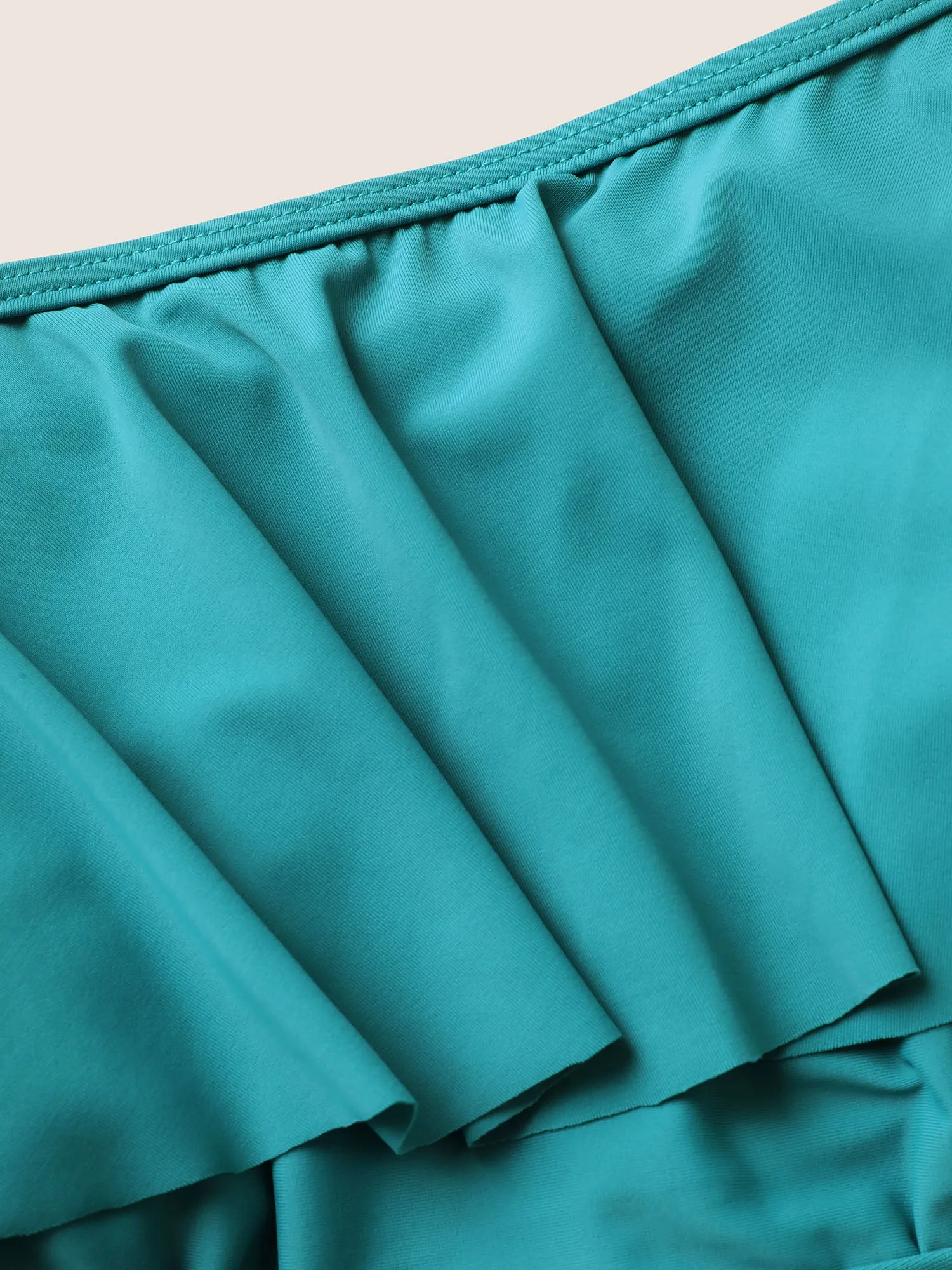 Off Shoulder Ruffle Trim One Piece Swimsuit sold by Bloomchic product image thumbnail 5