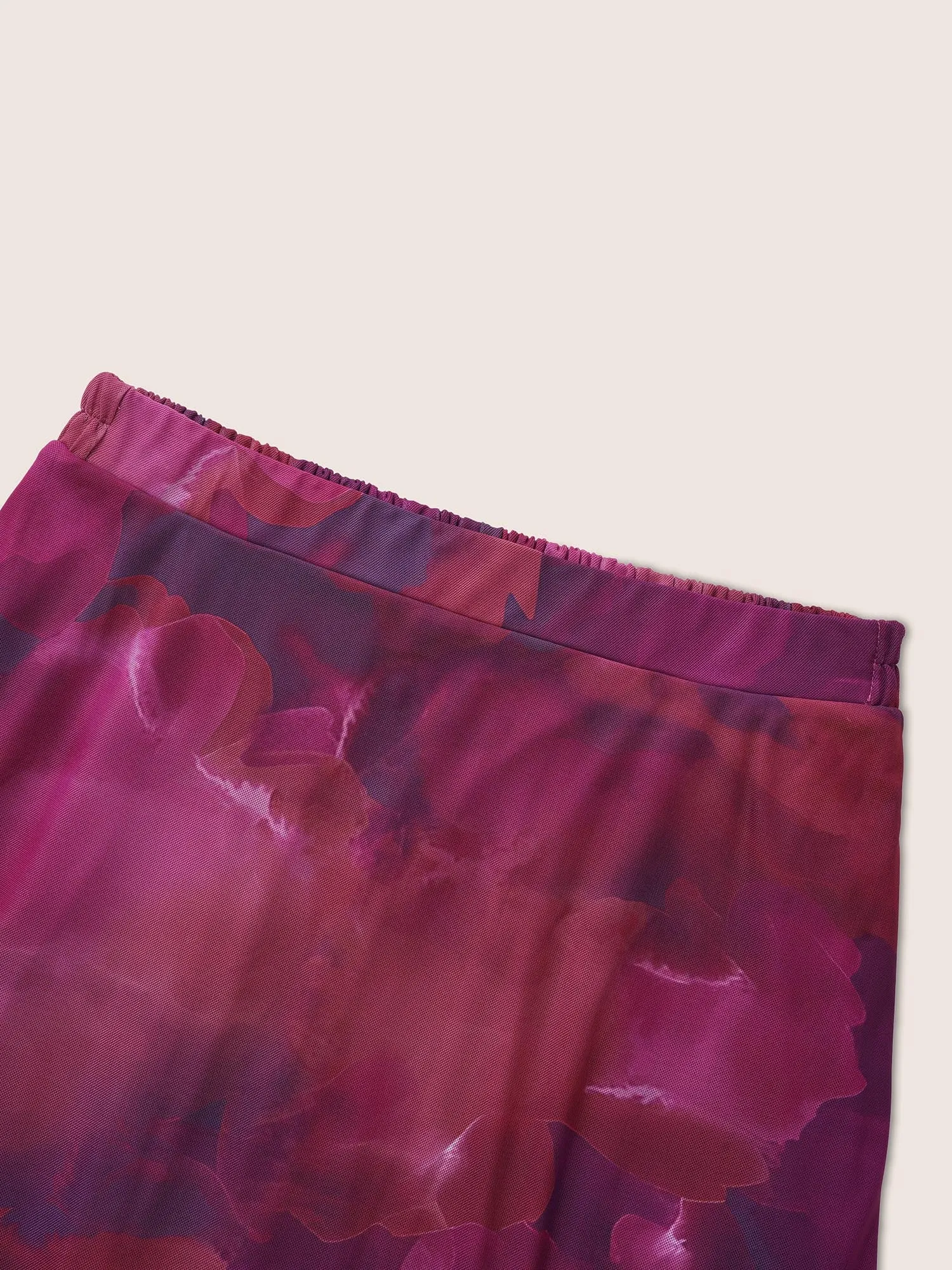 Pixel Flower Elastic Waist Patchwork Mesh Skirt sold by Bloomchic product image thumbnail 5