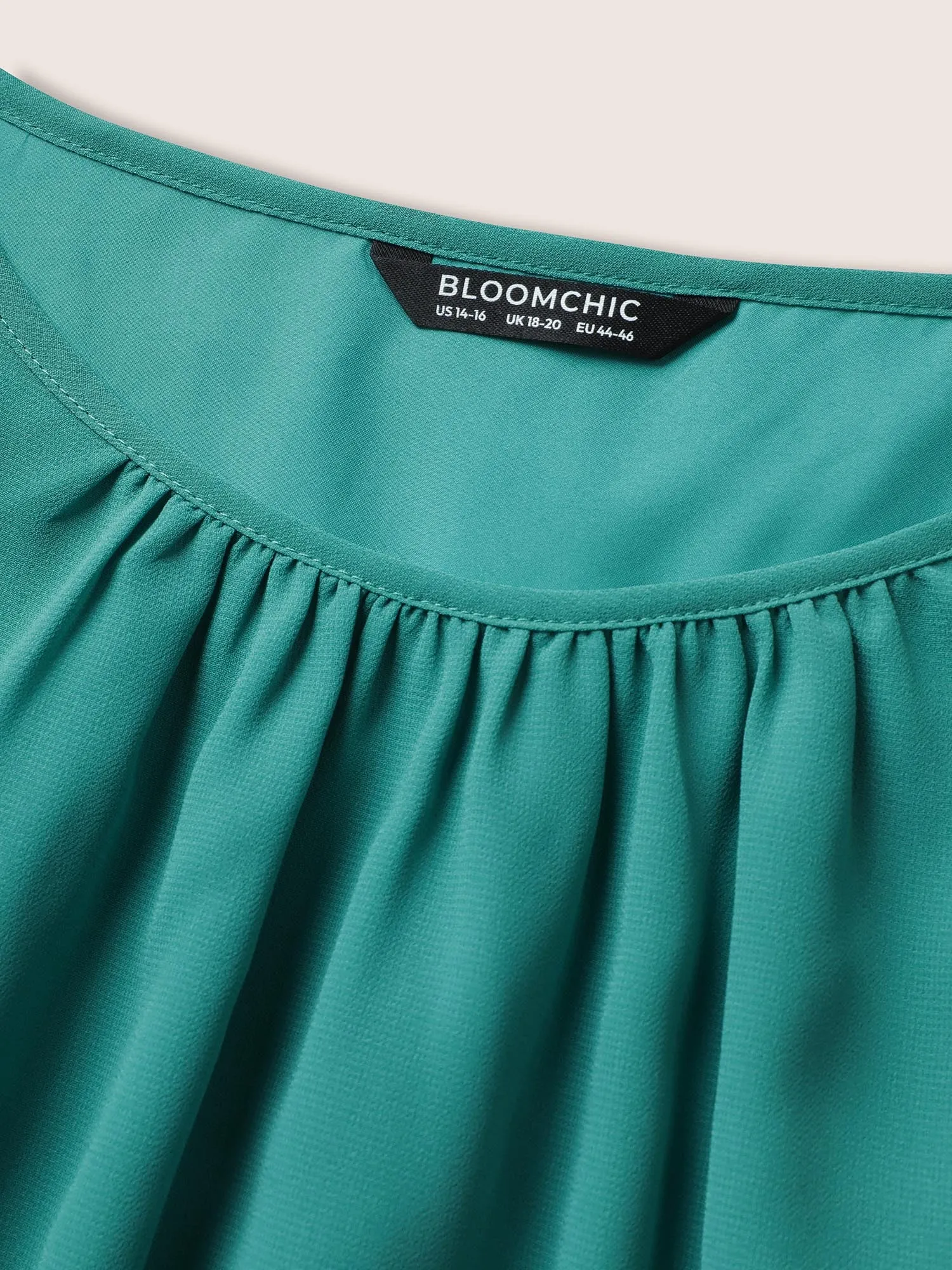 Plain Sleeveless Elastic Waist Pleated Belted Dress sold by Bloomchic product image thumbnail 5