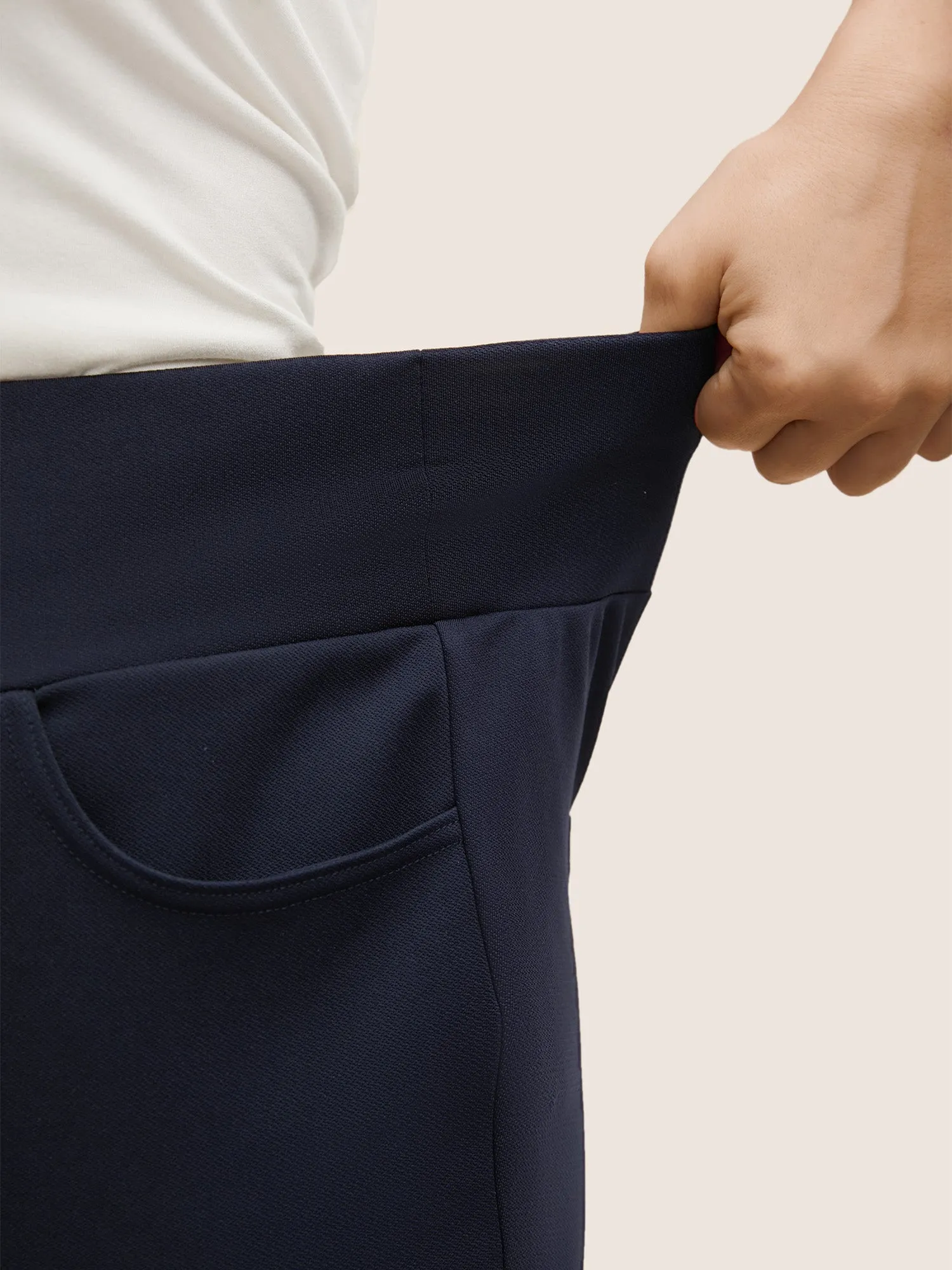 High Rise Wideband Waist Bootcut Leggings sold by Bloomchic product image thumbnail 5