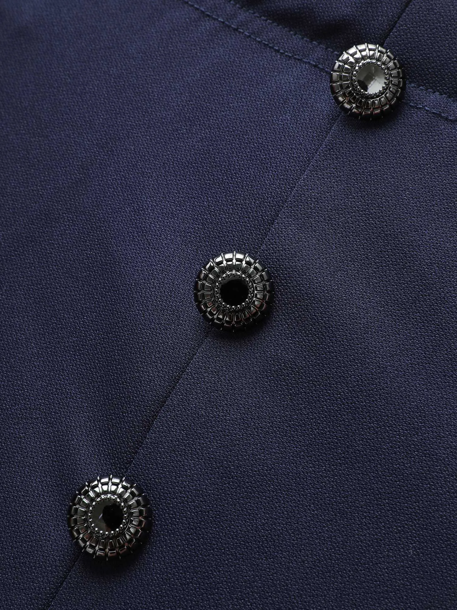 Button Detail Split Hem Medium Stretch Skirt sold by Bloomchic product image thumbnail 5