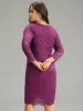 Crochet Lace Mesh Scalloped Trim Dress sold by Bloomchic
