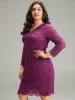 Crochet Lace Mesh Scalloped Trim Dress sold by Bloomchic