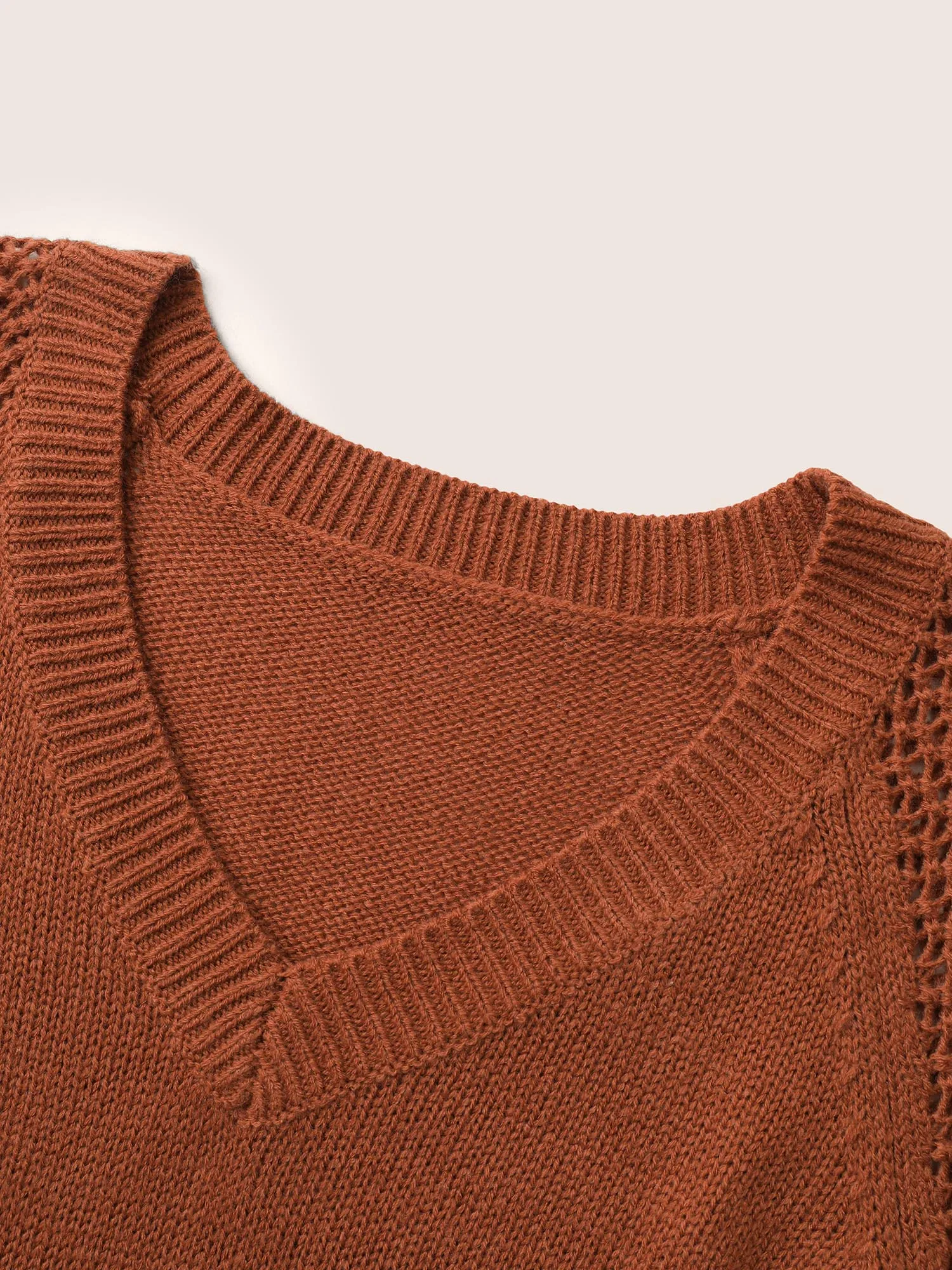 Geometric Hollow Out Raglan Sleeve Pullover sold by Bloomchic product image thumbnail 5