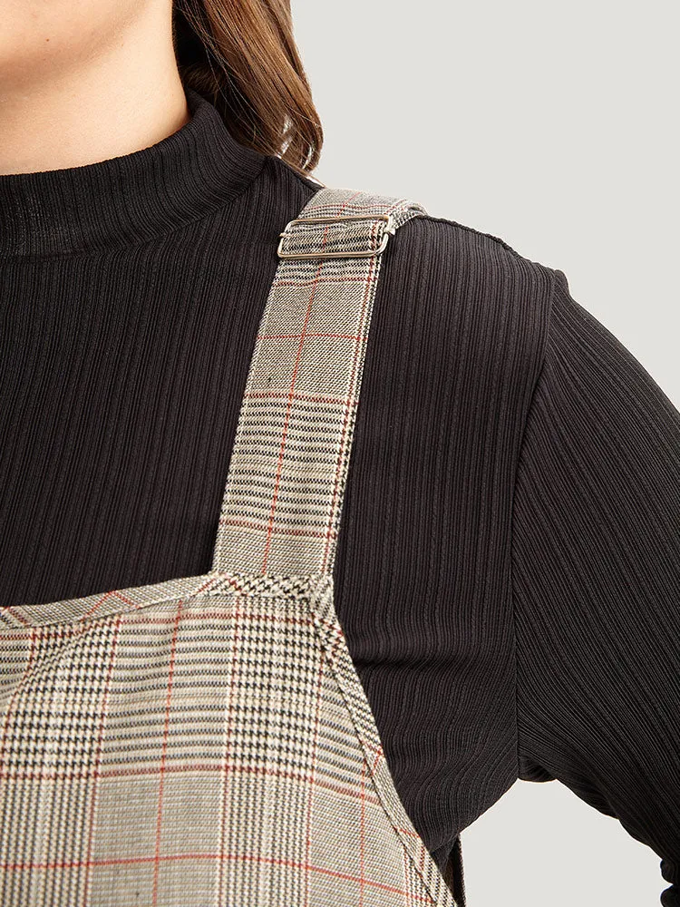 Plaid Zipper Fly Pocket Cami Dress sold by Bloomchic product image thumbnail 5