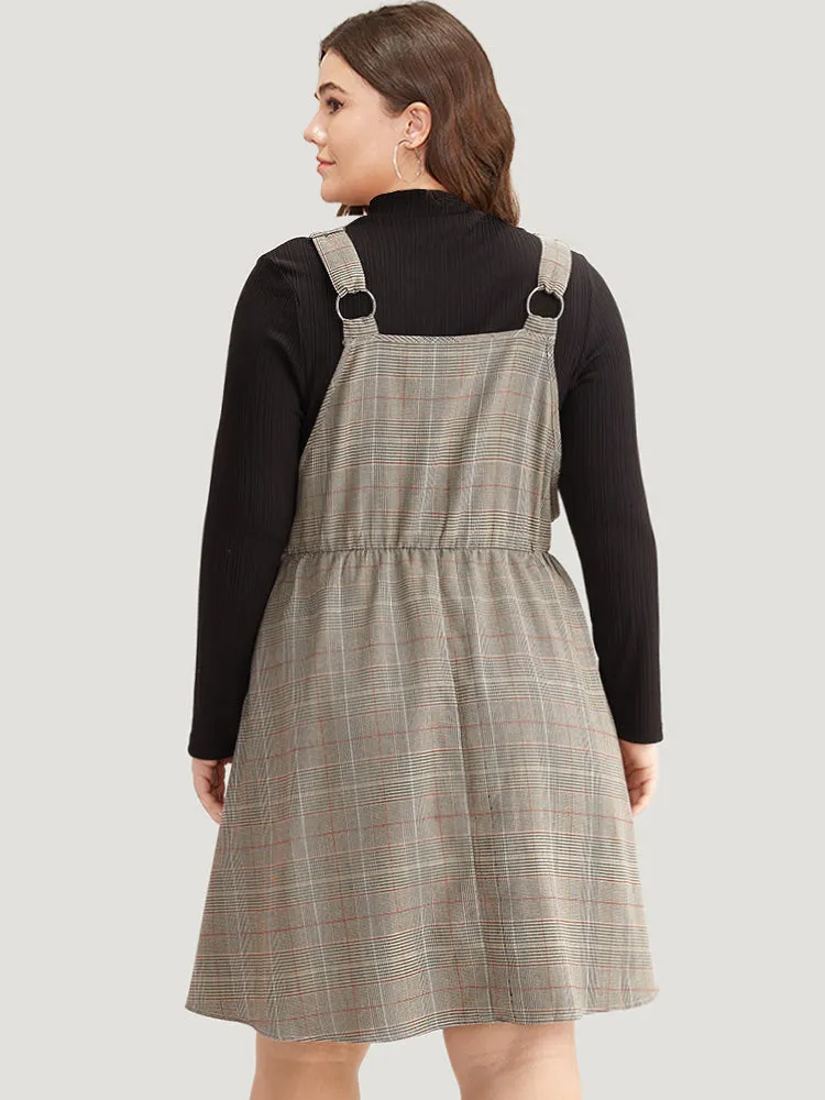 Plaid Zipper Fly Pocket Cami Dress sold by Bloomchic product image thumbnail 2