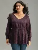 Heather Sequin Elastic Waist T-shirt sold by Bloomchic