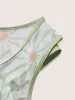 Sun Print U Neck See Through Gathered Swim Dress sold by Bloomchic