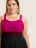 Twist Front Patchwork Adjustable Straps Swim Dress sold by Bloomchic