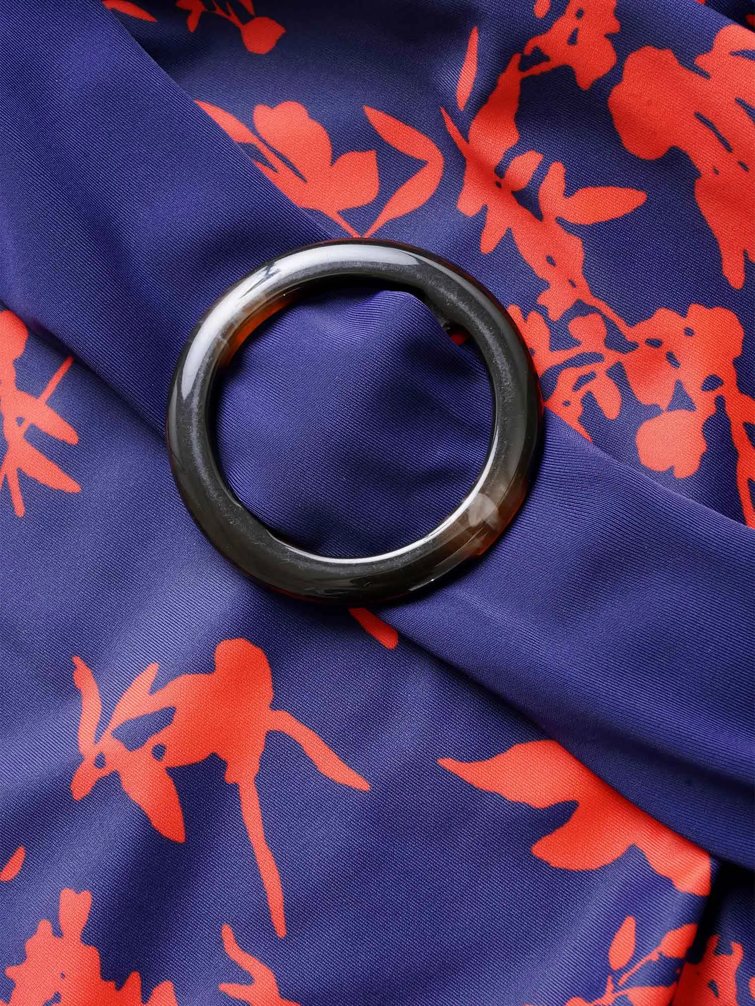 Silhouette Floral Ruched Buckle Detail One Piece Swimsuit sold by Bloomchic product image thumbnail 5