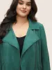 Solid Faux Suede Zipper Lapel Collar Jacket sold by Bloomchic