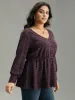 Heather Sequin Elastic Waist T-shirt sold by Bloomchic