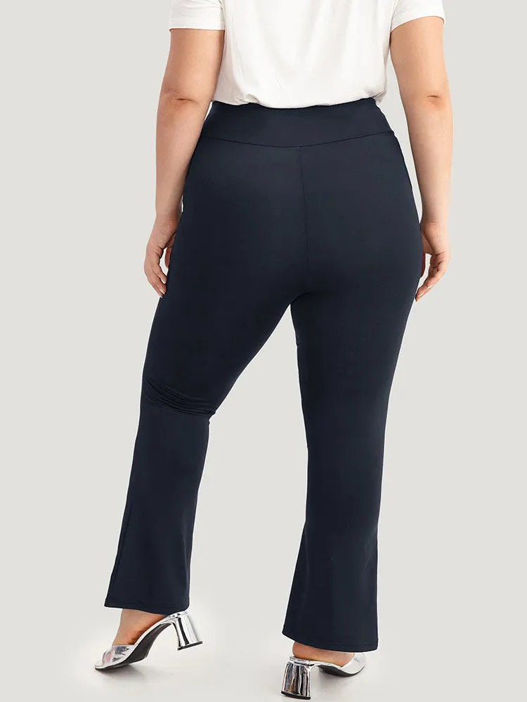 Tummy Control Flare Leg Split Hem Leggings sold by Bloomchic product image thumbnail 4