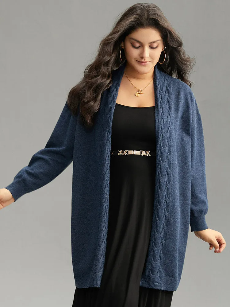 Supersoft Essentials Solid Cable Knit Cardigan sold by Bloomchic product image thumbnail 4