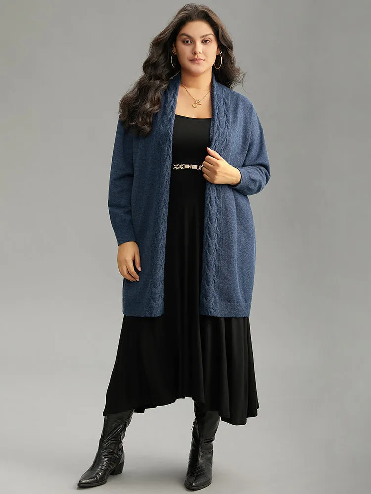 Supersoft Essentials Solid Cable Knit Cardigan sold by Bloomchic product image thumbnail 5