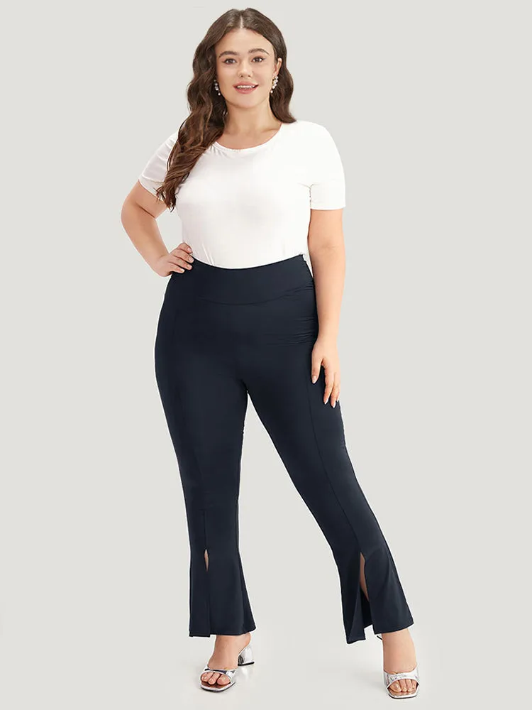 Tummy Control Flare Leg Split Hem Leggings sold by Bloomchic product image thumbnail 3