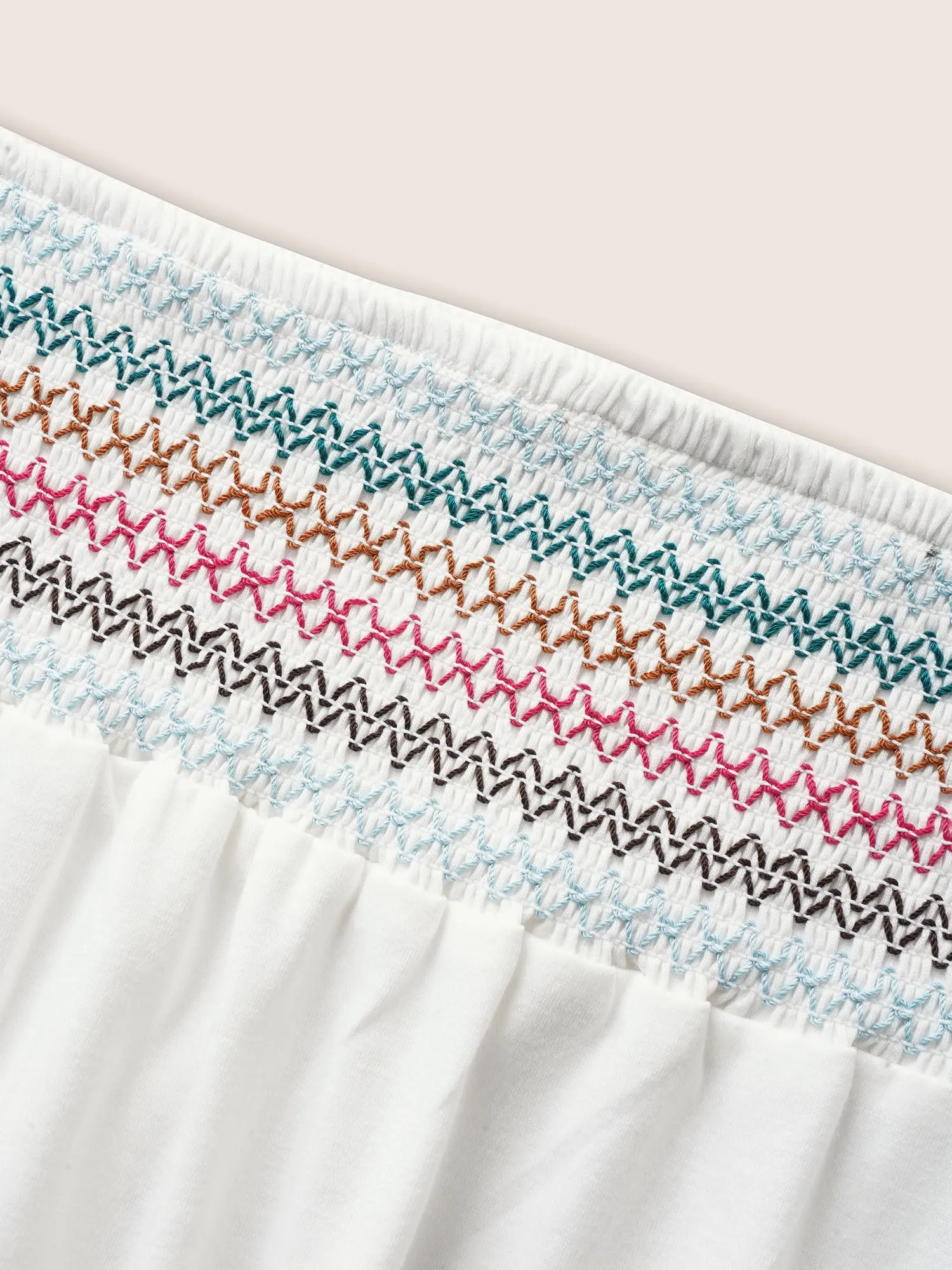 Colored Shirred Off Shoulder T-shirt sold by Bloomchic product image thumbnail 5