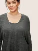 Solid Heather Dolman Sleeve Open Front Robe sold by Bloomchic