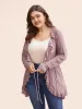 Ruffle Trim Ties Cable Knit Cardigan sold by Bloomchic