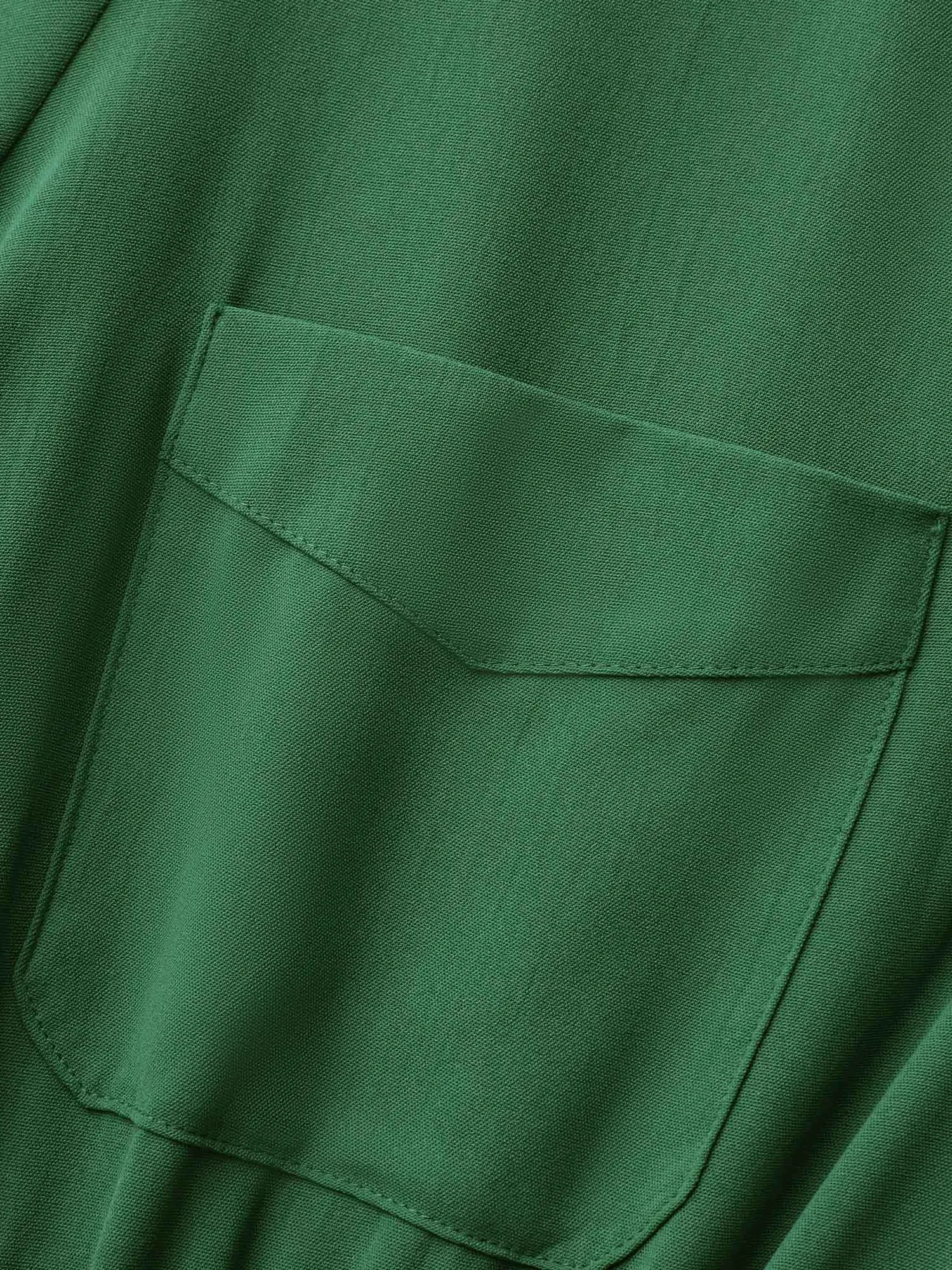 Striped Patchwork Belted Patched Pocket Dress sold by Bloomchic product image thumbnail 4