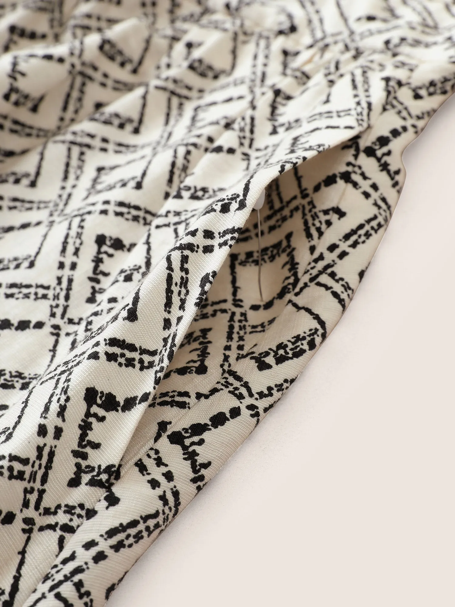 Geometric Pocket Patchwork Flutter Hem Tank Dress sold by Bloomchic product image thumbnail 5